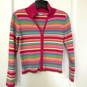 Talbots Kids Multicolor Stripe Cardigan